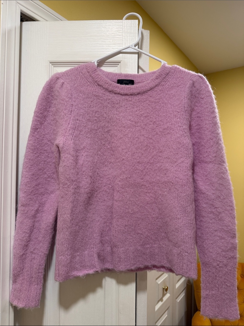 J. Crew Soft Pink Fuzzy Crewneck Sweater